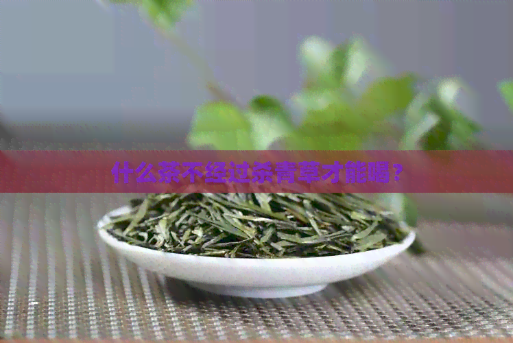 什么茶不经过杀青草才能喝？