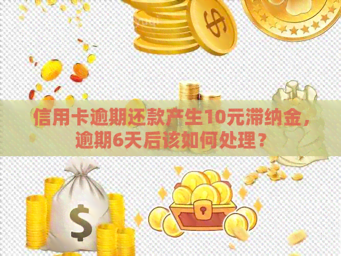 信用卡逾期还款产生10元滞纳金，逾期6天后该如何处理？