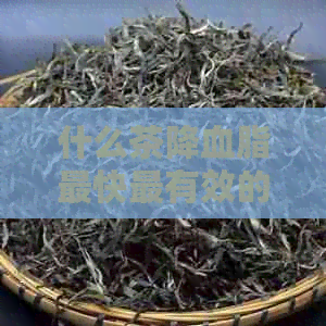 什么茶降血脂最快最有效的方法：科学推荐的降脂茶品