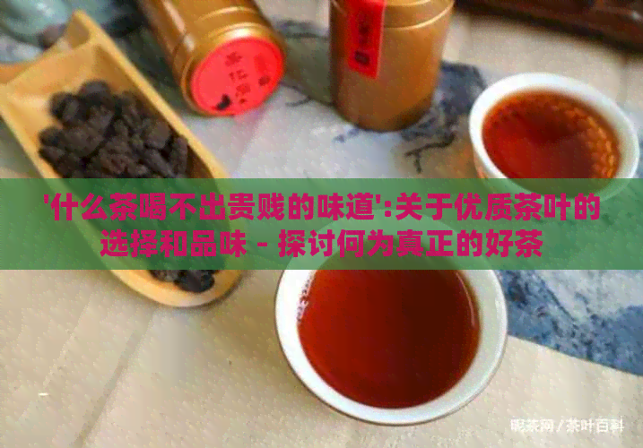 '什么茶喝不出贵贱的味道':关于优质茶叶的选择和品味 - 探讨何为真正的好茶