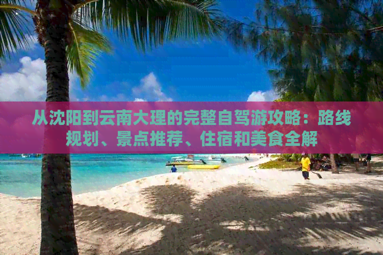 从沈阳到云南大理的完整自驾游攻略：路线规划、景点推荐、住宿和美食全解