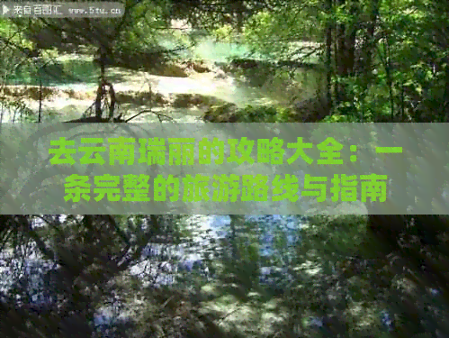 去云南瑞丽的攻略大全：一条完整的旅游路线与指南