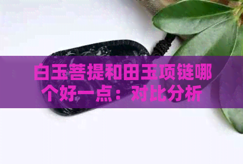 白玉菩提和田玉项链哪个好一点：对比分析