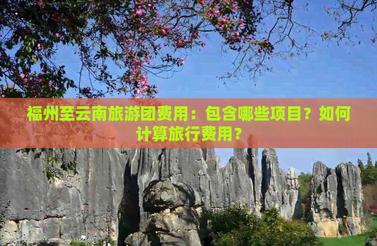 福州至云南旅游团费用：包含哪些项目？如何计算旅行费用？