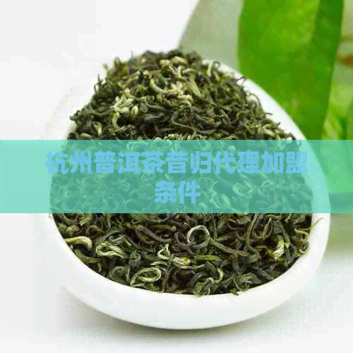 杭州普洱茶昔归代理加盟条件