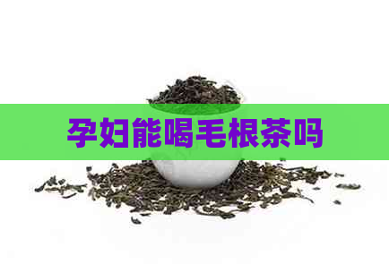 孕妇能喝毛根茶吗