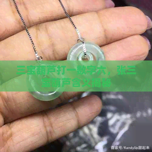 三宝葫芦打一数字六，张三宝葫芦含义揭秘