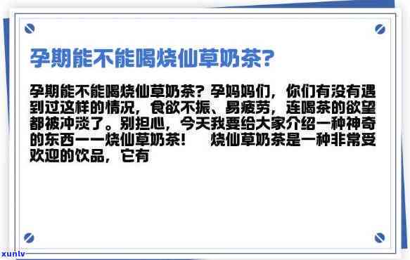 仙草茶孕妇可以喝吗晚期，仙草茶：孕妇晚期是否适合饮用？