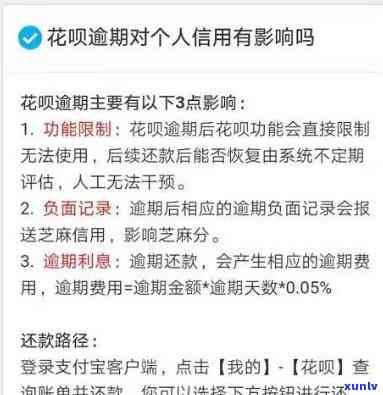 支付宝花呗逾期10天结果严重，会作用信誉度吗？