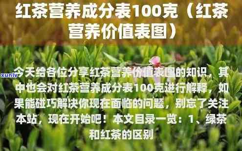 茶营养成分100克-茶营养成分100克是多少