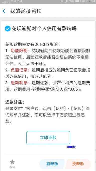 支付宝花呗逾期33天：结果与解决  