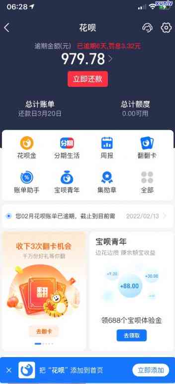 支付宝花呗付款逾期图-支付宝花呗逾期是什么界面图片