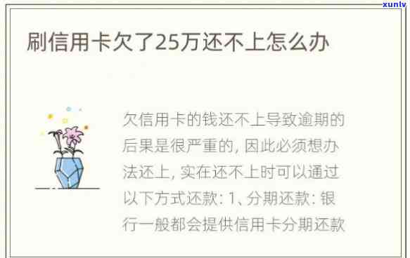 八张信用卡欠25万-八张信用卡欠25万怎么办