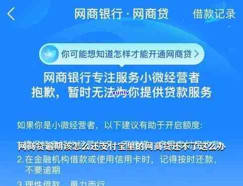 借呗网商贷逾期还不上？亲身经历教你解决  ！