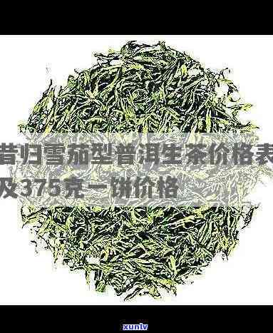 昔归普洱茶业价格表-昔归普洱茶价格 375克