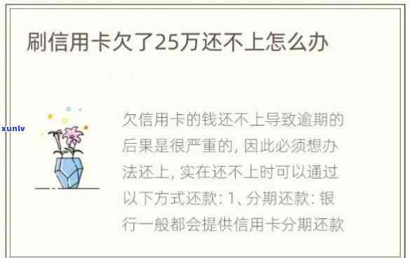 普通人欠信用卡25万-普通人欠信用卡25万怎么办