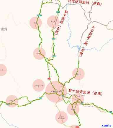 昔归至云县高速公路图：设计里程及线路解析