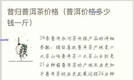 昔归2019与2020年价格对比，200克茶叶市场行情