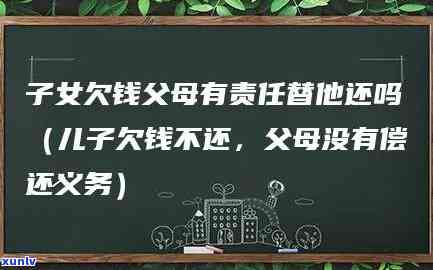 欠债母不管，母欠债不还，子女应怎样应对？