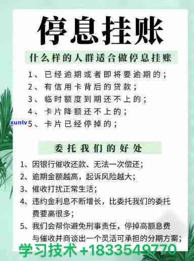 银行是不是有停息挂账这个业务呢，停息挂账：银行是不是提供这服务？