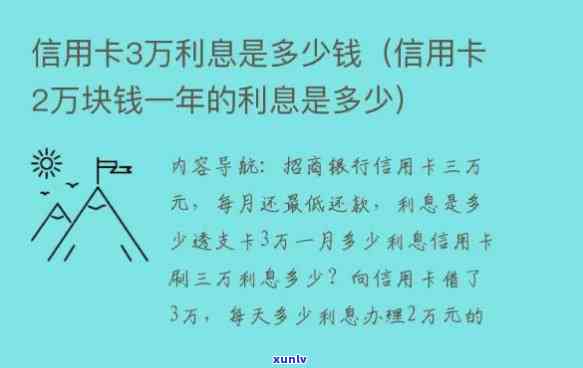 20多万信用卡一个月多少利息-20多万信用卡一个月多少利息啊