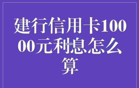 建行信用卡1万元利息一个月利息，揭秘建行信用卡1万元利息一个月的费用