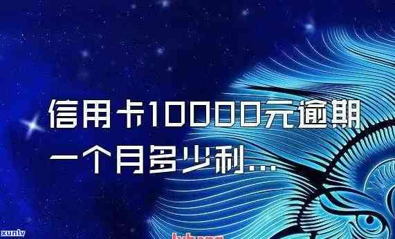 信用卡10000元逾期利息-信用卡10000元逾期利息多少