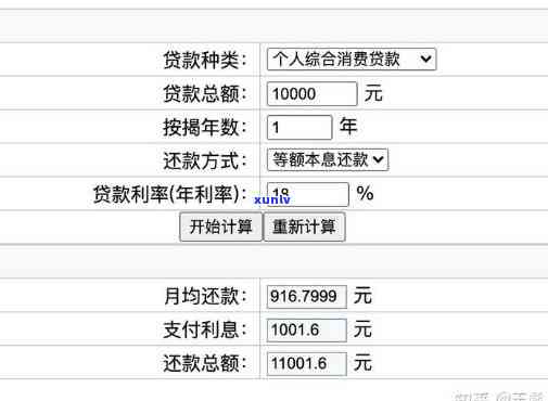 贷款一万块钱一月利息大概多少，计算贷款利息：1万元每月的还款额大概是多少？