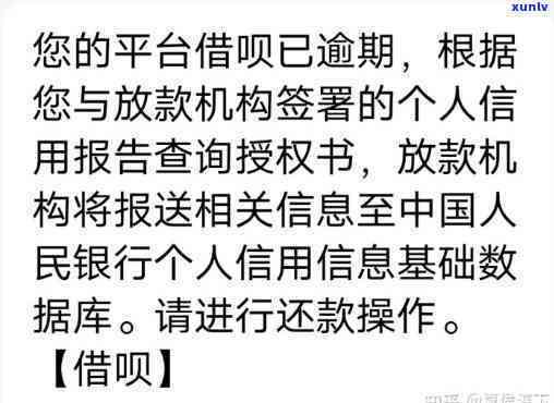 支付宝借呗逾期短息提醒，关键通知：您的支付宝借呗已逾期，请尽快还款并留意短信提醒