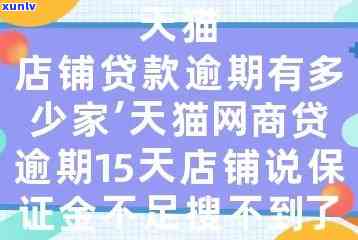 天猫网商贷逾期15天店铺说保证金不足搜不到了，天猫网商贷逾期15天，店铺保证金不足引起无法搜索