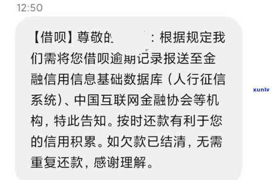 支付宝借呗逾期催款短信发送  及留意事