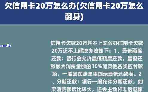 欠二十五万信用卡怎么办理手续？详细步骤详解