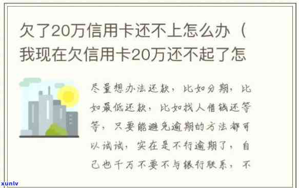 欠信用卡二十多万!我该怎么办，深陷信用卡债务危机，欠款二十多万怎样应对？