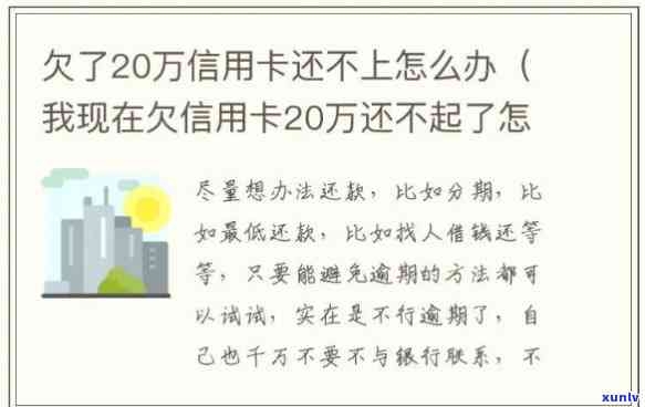 信用卡欠20万不还：结果、解决方法全解析