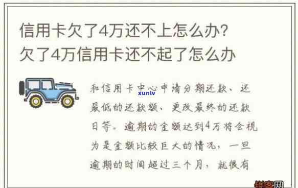 欠信用卡4万块钱还不上会怎么样，信用卡欠款4万元，无力偿还会有何结果？