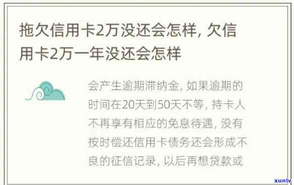 欠信用卡2万不还的结果及解决方法