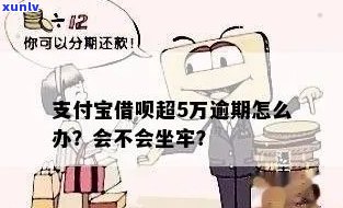 支付宝借呗逾期五万会坐牢多久回血坐牢呢，支付宝借呗逾期五万是不是会引起坐牢？