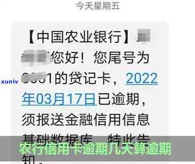 农业银行逾期5-农业银行逾期5天,说不会影响,但会有违约金