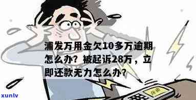 浦发19万逾期-浦发欠款10万,逾期5个月,没钱还怎么办