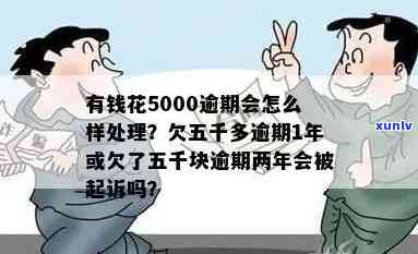 有钱花逾期1000块：是不是会被起诉？逾期5000元的作用是什么？