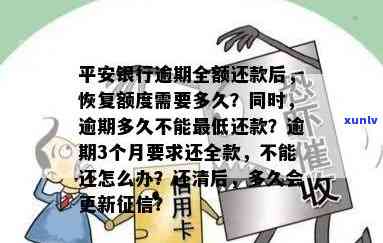 平安银行逾期一次,需要多久才能再提额，平安银行逾期一次后，多久能再次提升额度？