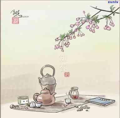 悠闲喝茶动漫图片，闲暇时光：欣悠闲喝茶的动漫插画