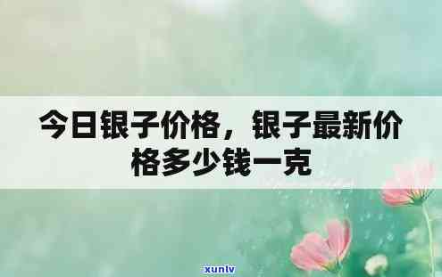 银料今天多少一克，最新报价：今日银料价格是多少一克？
