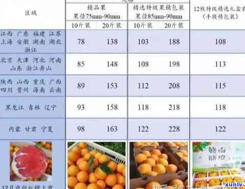 橙子价格表今日价格-橙子价格表今日价格查询