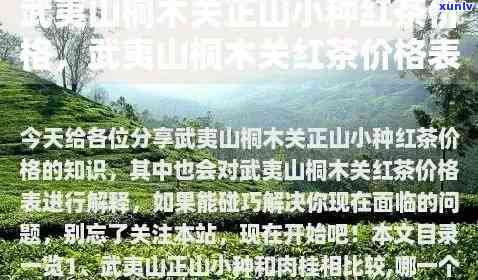 武夷桐木关红茶价格-武夷山桐木关红茶价格表