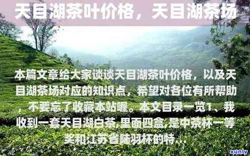 溧阳天目湖茶叶价格全览：最新报价及查询方式