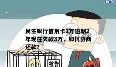 民生银行信用卡1万逾期2年现在欠款3万，怎样解决？