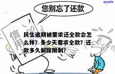 民生逾期请求还全款：全款还款期限及金额解析