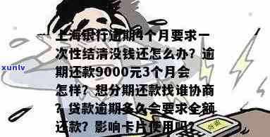 上海银行逾期4个月请求一次性结清，没钱还怎么办？能否协商分期还款？