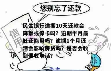 民生银行逾期10天才还款会不会降额或停卡，民生银行逾期10天还款：会否引起降额或停卡？